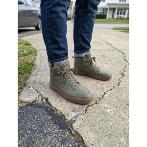 Puma Rebound Joy Fur Olive Green High Top Sneakers Men's 8 387592-03